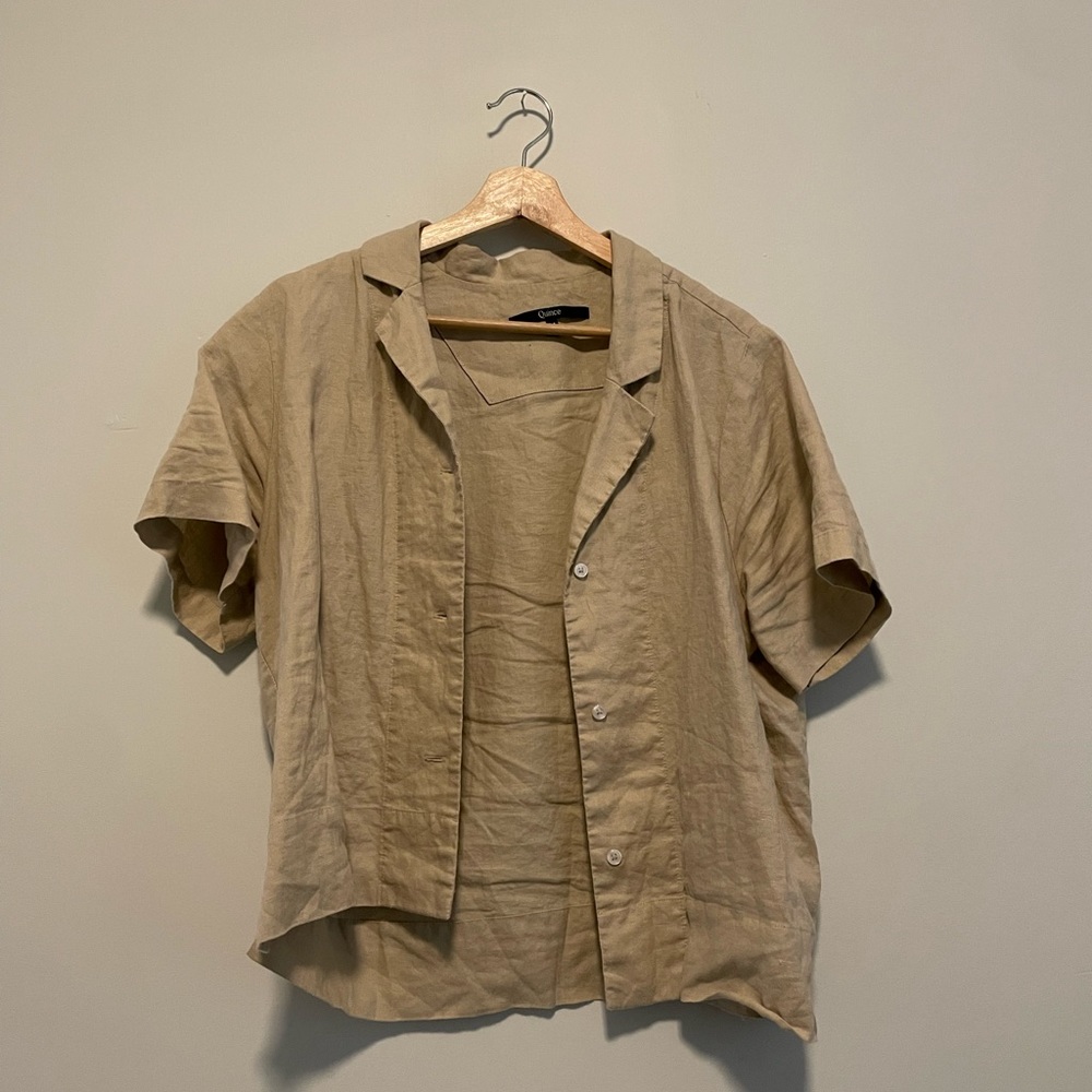 Linen Short Sleeve Button Down